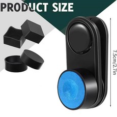 마그네틱 초크 홀더 옥타곤 고정 클립이 있는 휴대용 풀 큐 홀더 조용한 당구 스누커 액세서리 블랙, 02 Black, 1개