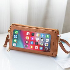 精選優品 透明手機包 2024女士長款錢包簡約可觸屏手腕手機包零錢包韓版便攜手機袋512