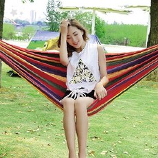 야외 휴식 캠핑 용품 나무 사이 설치 휴대 간편 접이식 야영 레저 정원 텐트, 캔버스해먹 오션블루(소)