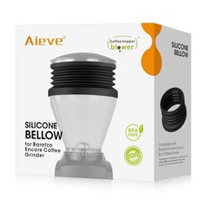 Aieve Baratza Encore 그라인더 ESP/Virtuosa+ 커피 그라인더와 호환되는 실리콘 호퍼 벨로우 그라인드 유지 감소 130231, 블랙