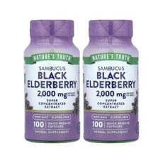 네이처스트루스 삼부커스 엘더베리 블랙 2000mg 100캡슐 2개 Elderberry, 100정