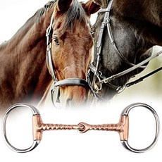 TOPINCN 말 스내플 씹기 스테인리스 스틸 버트 비트 구리 코르크스크류 입 프렌치 링크 농가 액세서리용 느슨한 스내플