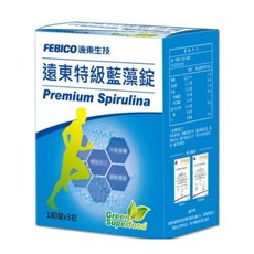 遠東生技 遠東特級藍藻錠 180錠x3包 500mg 家庭號包裝, 1個
