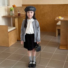 小不點兒 兒童針織開衫外套 秋新款女童韓版純色單排扣毛衣 90-160碼