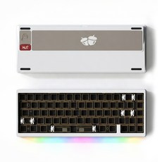 Nut65 베어본 KIT 풀알루미늄 볼캐치 마그네틱 커넥터 유무선 3모드 기계식키보드, 화이트