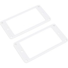 반워크스 험버커 링 플라스틱 경사형 상단 평평한 하단 험버커 픽업 커버 7x8.5mm 기타 픽업 프레임 에피폰 레스 폴 LP 스타일 일렉트릭 기, 3x4.3mm, 흰색
