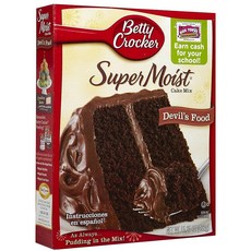 Betty Crocker Favorites 슈퍼 모이스트 밀크 초콜릿 케이크 믹스 375.6g(13.5온스) (12개 팩), 15.25 Ounce (Pack of 1), 375.6g