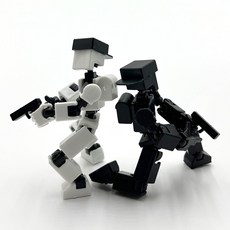 3D프린팅 다관절 DIY 미니 피규어 로봇 데스크탑 장식, 2개