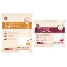 사옹원 씨앗호떡 1kg + 옛날 꿀호떡 1.6kg 세트 아이간식 겨울간식 찹쌀 호떡 냉동보관 간편조리, 1세트, 2.6kg