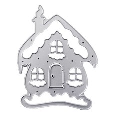 스노우 하우스 금속 커팅 다이 스텐실 DIY 스크랩북 앨범 종이 카드 템플릿 몰드 엠보싱 공예 장식, 1개
