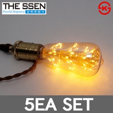 더쎈 LED 에디슨전구 불꽃 MT64 2.5W 세트, 5개, 전구색