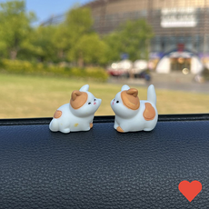 동물 차량용 소품 대시보드 장식 꾸미기, 1개, 하얀 토끼