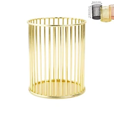 메이크업 브러쉬 펜꽂이 투명 보관 버킷 데스크탑 보관함 투명 펜꽂이 입구 주방 보관 버킷, 08 KDHG4612Gold