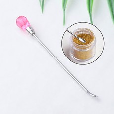 레진 네일 공예 아트 3종 작업 도구 스파츌라 글리터 스푼 세공 젤네일 셀프네일 재료 부자재, 01 : 글리터스푼, 1개