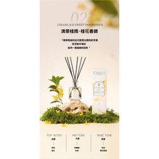 cibi2 泰國擴香瓶，香氛除臭，高級室內香薰，居家擴香精油, 1個, 清萊桂雨•桂花香調, 100ml, 清萊桂雨•桂花香調