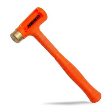 NEIKO 02847A 2LB 유니바디 오렌지 블로우 그립 해머 네온 몰딩 데드 체크, Brass Cap Dead Blow, 0.75 Pound