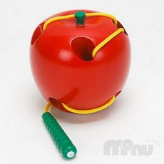 [마누상점] 돌아기선물 아기실꿰기장난감 실끼우기 비가 사과모양 실꿰기