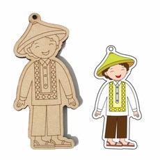 색지청 다문화의상 우드아트 (열쇠고리), 11 필리핀_바롱