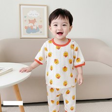 몽실이 큐트 쟈가드 칠부실내복 아동 유아 봄 여름 순면 무형광