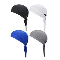 땀 흡수 Doo Rag 쿨링 듀 래그 헬멧 라이너 라지 오토바이 Do Rags 헤드 랩 반다나 스컬 캡 남성 및 여성용 형광 주황색., 블랙, 화이트, 그레이, 미국 블루
