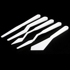 미술 유화 아크릴 물감 페인팅 덜어내는 팔레트 플라스틱 나이프 헤라 칼 5P