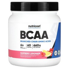 뉴트리코스트 Nutricost Performance BCAA Raspberry Lemonade 1.5 lb 660 g, 660g, 1개
