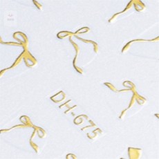 생활용품전문몰 리본 네일 스티커 DIY손톱스티커, 골드