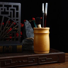 삼석필방 대나무 서예 붓통 붓보관함 문방사우 붓꽂이, 2개