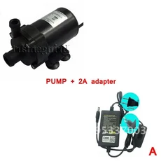 Bringsmart 800L/H 1000L/H DC 12V 24V 태양열 브러시리스 미니 모터 물 7.5m 순환 5m 잠수정 워터 펌프 펌, 06 660A n adapter, 01 EU, 02 12V  800L