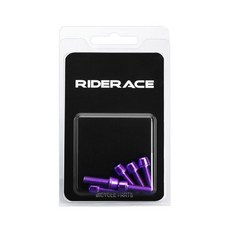 자전거 핸들 바 나사 M5 18MM 6 PCS/SET 티타늄은 MTB 도로 줄기 라이저 볼트 용 다채로운 스테인레스 스틸을 도금했습니다., purple