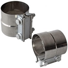 7.6cm(3인치) 배기 클램프 스테인리스 스틸 머플러 밴드 클램프 내부 지름 7.6cm(3인치) 외부 지름 7.6cm(3인치) 터보 다운파이프 팁 자동차 시스템 연결용, 3IN 2PCS Lap Joint Clamps