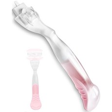 CLVJQ 질레트 비너스와 호환되는 교체용 면도기 손잡이 미끄럼 방지 인체 공학적 그립 손잡이만 포함 핑크 1개, 1