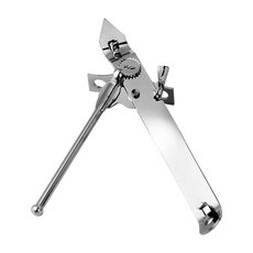 安全開罐器 不銹鋼罐頭刀 不割手多功能開罐器 八合一手搖開罐頭器 多用開瓶器, 1個, 不銹鋼日式開瓶器