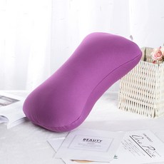 배송 가능한 폼 입자 뼈 모양 베개 사무실 점심시간용 엎드려 자는 베개 로고 인쇄 가능 휴대용 소형 베개 제조업체 도매, 보라색, 38X20(센티미터)