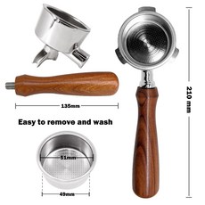 51mm 義式咖啡機手把 適用De'longhi EC685 ECP35.31, EC685 的 3 耳