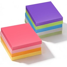 3x3인치 스티키 노트 셀프 스틱 메모 패드 8팩 - 총 480매! 가정 사무실 학교에 적합, 8