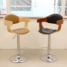 체어센스 우디 고상A 아일랜드 식탁 높은 바 의자, 월넛, 1개