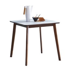 리비니아 HPM 크리미 원목 카페 테이블 2인 750 (단품), 월넛그레이