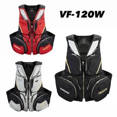 SHIMANO VF-120W NEXUS 救生衣，透氣舒適，多口袋設計，釣魚專用救生衣, 紅色,XL