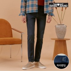 뱅뱅 남성 라이크라 이중직 기모 데님 네이비_P330650675 211502