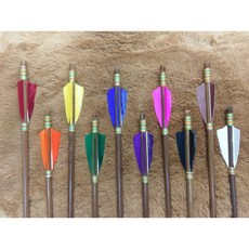 UMin 真羽竹箭筆 竹箭箭筆 原子筆 無名製弓 弓箭造型筆 箭矢造型筆 鋼筆 弓箭禮物 送禮 畢業禮物, 1個, 紅,筆芯-藍色