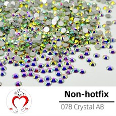 논핫픽스 크리스탈 AB 모음, 1봉, 은색코팅