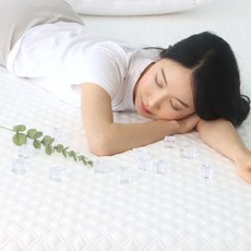 [세탁망 증정] 몽비오스 국산 아이스쉘 냉감 쿨매트 여름 침대 패드 고정밴드, 에이징 화이트