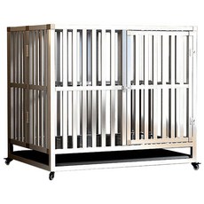 方管加粗室內寵物狗籠 白色, 70 x 52 x 61cm, 1組