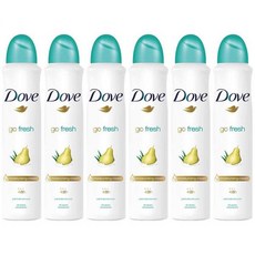 6팩 고 프레시 배 & 알로에 항발효 데오드란트 스프레이 도브 150ml와 각각 5.07온스 호환