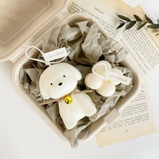 라온무드 강아지 미니큐브 캔들세트 + 무료, 롬브르단로