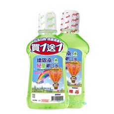 德恩奈 兒童漱口水 清香蘋果口味 500ml 蘋果 青蘋果 蘋果味, 1個, 清香蘋果500ml買一送一