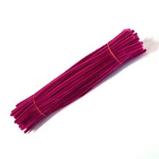 百貨大倉‹手工扭扭棒› 超密絨DIY毛絨條，兒童益智玩具手工材料，創意花束毛條毛根, 棗紅1捆（約100根）【加密款】, 1個