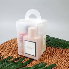 [메이크팩] 손잡이 번투명 선물상자 5.7x5.7x8 cm, 100개, 반투명