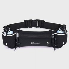 병병 홀더 스포츠 피트니스용 방수 워터 병 전화 가방 포함 허리띠 벨트, 검정